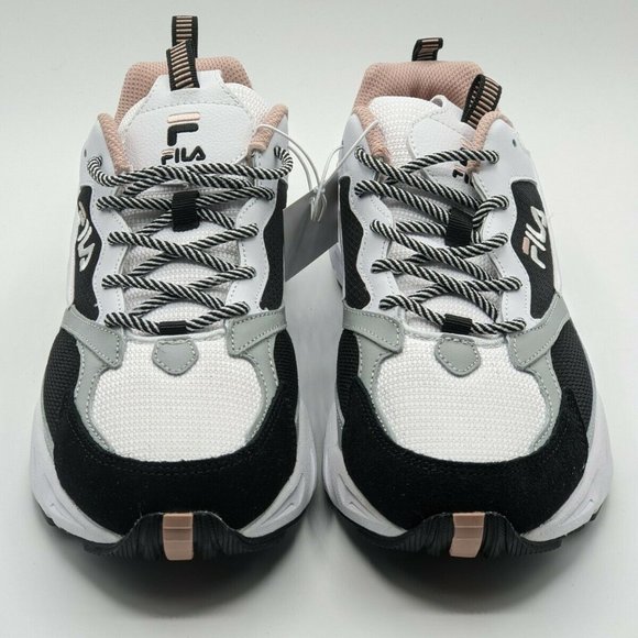 FILA Women's Recollector Athletic Sneaker Shoes-- White/Black/Pink - Picture 3 of 7